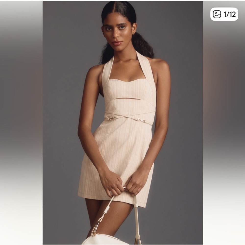 NWOT Significant Other Halter Apron Mini Dress